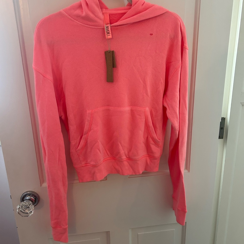 SKIMS light French terry coral hoodie
